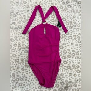 Ralph Lauren Fuchsia One Piece Swimsuit
